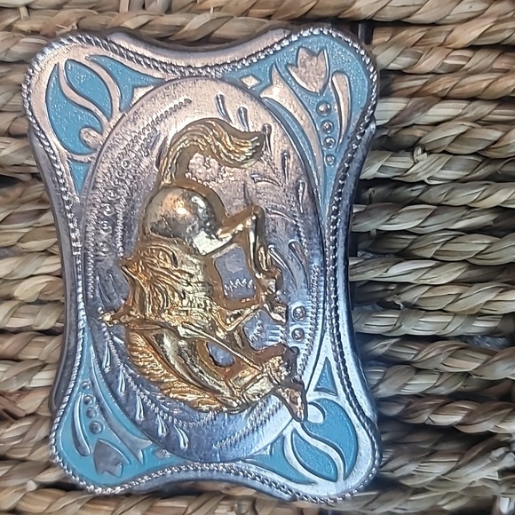 None Accessories - Vintage bucking horse belt buckle